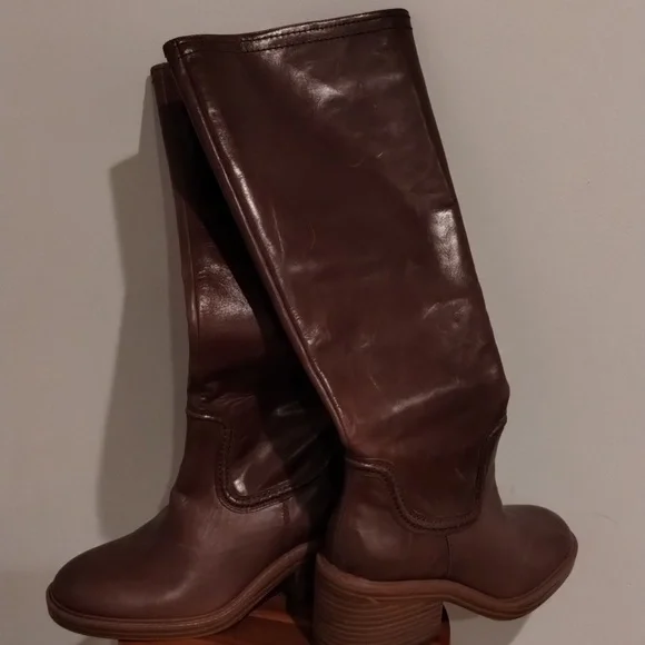 Leather Boots Brown Size 7 Vince Camuto Lia NWT - Picture 8 of 10